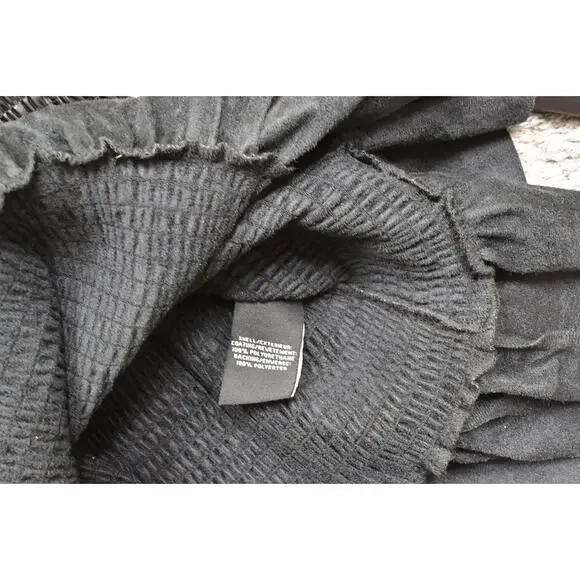 7 For All Mankind Black Shift Dress XS - Polyurethane Solid Square Neck - Picture 4 of 7